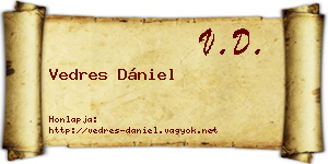 Vedres Dániel névjegykártya
